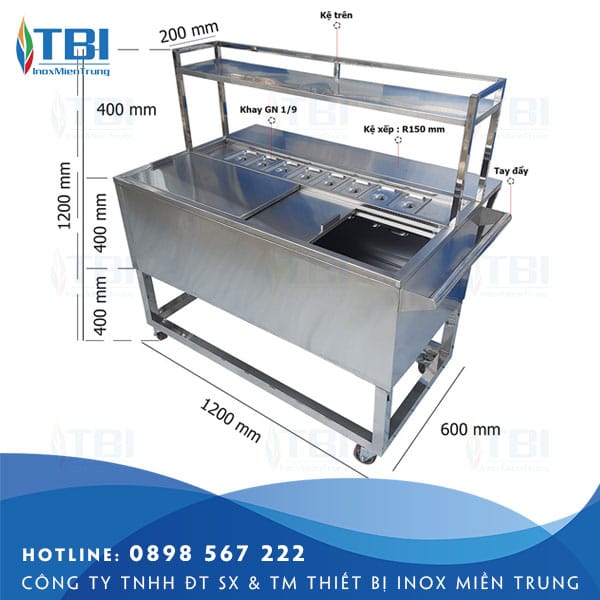 Thung-da-inox-co-chan-kem-khay-topping-va-ke-inox-tbi-30-inoxmientrung