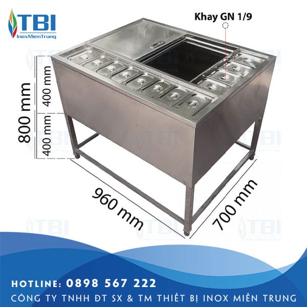 Thung-da-inox-khung-chan-co-khay-topping-tbi-26-inoxmientrung