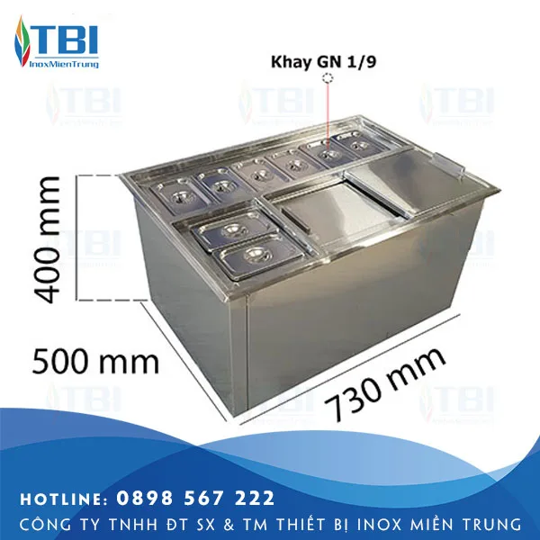 Thung-chua-da-inox-co-8-khay-topping-am-ban-tbi-42-inoxmientrung