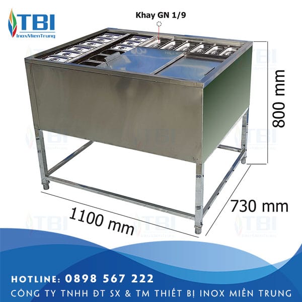 Thung-da-inox-kem-18-khay-topping-co-khung-chan-tbi-37-inoxmientrung